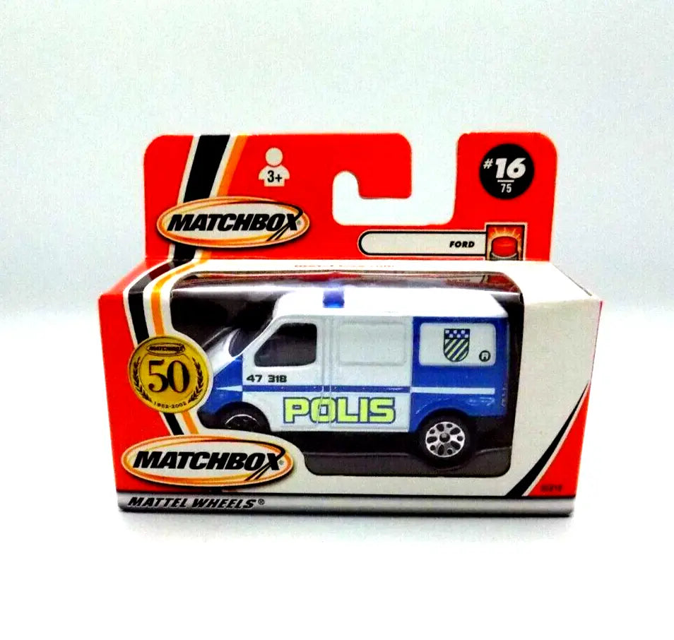 Matchbox # 16 Ford Polis Van  50th Anniversary