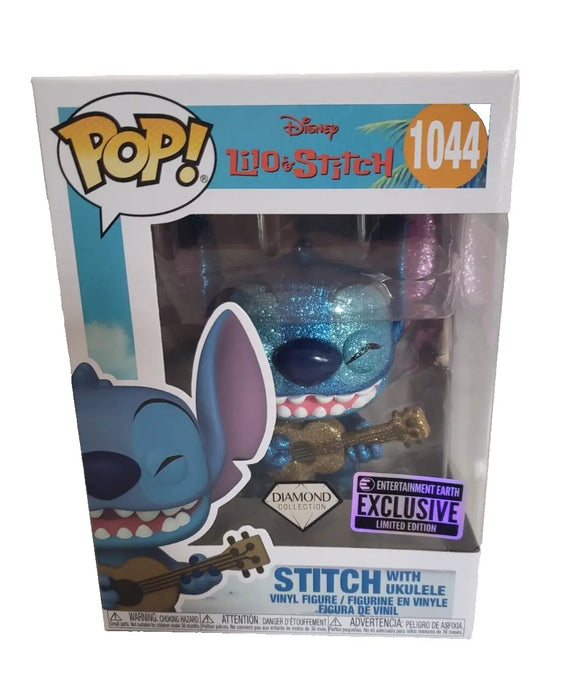 Funko Pop! Disney Lilo & Stitch Diamond Glitter Stitch with Ukulele EE Exclusive