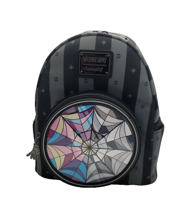 Loungefly Wednesday Nevermore Mini-Backpack Stained Glass EE Exclusive